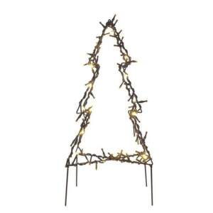 EMOS LED vianočný stromček kovový, 50 cm, vonkajší aj vnútorný, teplá biela, 1550000090