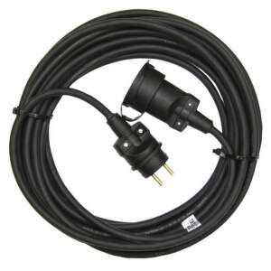 EMOS Vonkajší predlžovací kábel 10 m / 1 zásuvka / čierny / guma / 230 V / 1,5 mm2, 1914031100