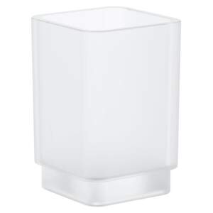 Grohe Selection Cube - Pohár, daVinci saténová biela 40783000
