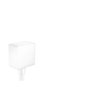 HansGrohe Fixfit - Prípojka hadice Square so spätným ventilom, matná biela 26455700
