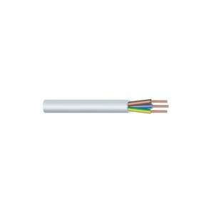ELCON Ohybný okrúhly kábel H05VV-F 3G1,5 mm2 s PVC izoláciou bielej farby K00000379