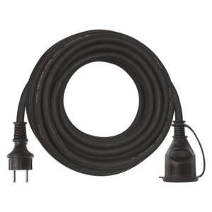 EMOS Vonkajší predlžovací kábel 10 m / 1 zásuvka / čierny / guma-neoprén / 230 V / 1,5 mm2, 1901211000