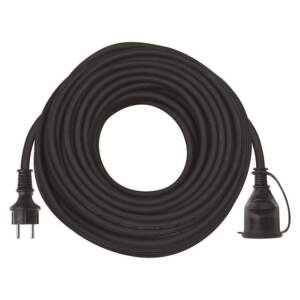 EMOS Vonkajší predlžovací kábel 30 m / 1 zásuvka / čierny / guma-neoprén / 230 V / 1,5 mm2, 1901213000