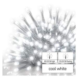 EMOS Standard LED spoj. reťaz blikajúca – cencúle, 2,5 m, vonkajšia, studená biela, 1550012004