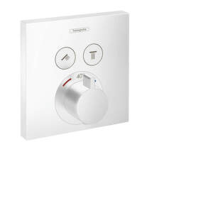 HansGrohe Shower Select - Termostatická batéria pod omietku na 2 spotrebiče, matná biela 15763700