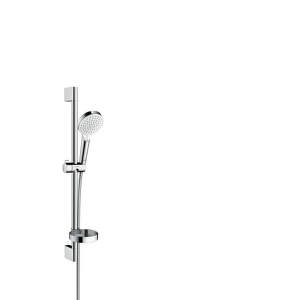 Hansgrohe Crometta - Set sprchovej hlavice, 2 prúdy, mydlovničky, tyče a hadice, biela/chróm 26553400
