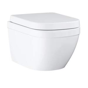 GROHE Euro Ceramic - Závesné WC so sedadlom softclose, rimless, alpská biela 39554000