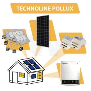 TECHNOLINE Pollux 3,85 kWp Mono, plochá strecha, 1F