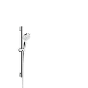 Hansgrohe Crometta - Set sprchovej hlavice, tyče a hadice, EcoSmart 9 l/min, biela/chróm 26535400