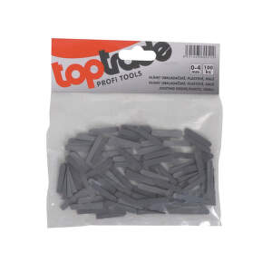TOPTRADE Klinky špárovacie plastové 0 - 4 mm (100 ks/bal) 600051