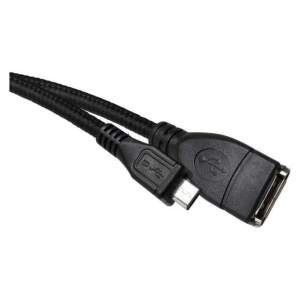 EMOS Dátový OTG kábel USB-A 2.0 / micro USB-B 2.0 s funkciou redukcie, 15 cm, čierny, 2335076010