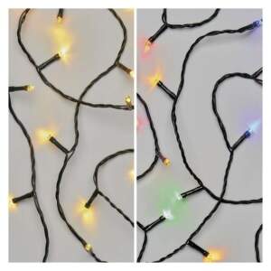 EMOS LED vianočná reťaz 2v1, 10 m, vonkajšia aj vnútorná, teplá biela/multicolor, programy, 1550043003