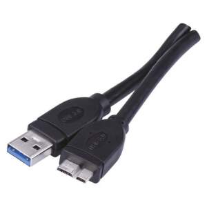 EMOS Nabíjací a dátový kábel prepájací USB-A 3.0 / micro USB-B 3.0, 1 m, čierny, 2333178010