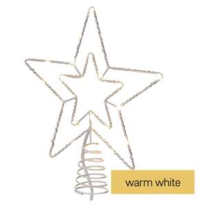 EMOS Standard LED spojovacia vianoč. hviezda, 28,5 cm, vonkaj. aj vnútor., teplá biela, 1550010006