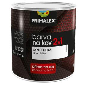 PRIMALEX Farba na kov 2v1 Tmavá sivá 0,75 l