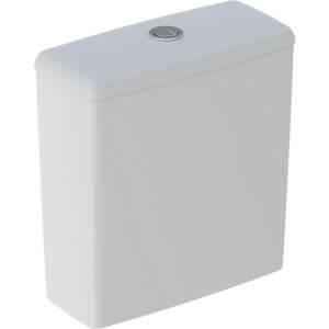 Geberit Selnova Square - Splachovacia nádržka umiestnená na WC mise, dvojité splachovanie, pre WC Rimfree 500.490.01.1