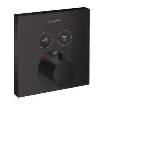 HansGrohe Shower Select - Termostatická batéria pod omietku na 2 spotrebiče, matná čierna 15763670