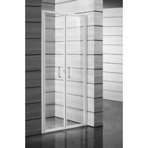 Jika Lyra plus - Sprchové dvere dvojkrídlové 800 Ľ/P, sklo transparentné, biela H2563810006681