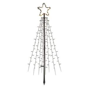 EMOS LED vianočný strom kovový, 180 cm, vonkajší aj vnútorný, teplá biela, časovač, 1550000025