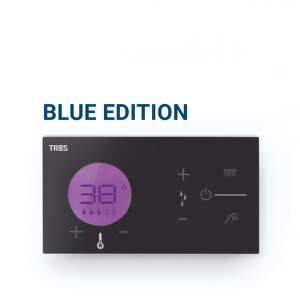 Tres Exclusive - Podomietkový  termostatický elektronický dvojcestný  regulátor Shower Technology Blue Edition 49288299