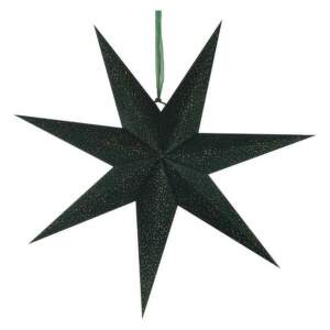 EMOS LED hviezda papierová závesná, zelená, 60 cm, vnútorná, 1550005011