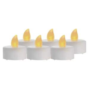 EMOS LED dekorácia – 6x čajová sviečka biela, 6x CR2032, vnútorná, vintage, 1550001010