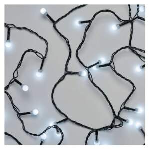 EMOS LED vianočná cherry reťaz – guličky, 8 m, vonkajšia aj vnútorná, studená biela, časovač, 1550052000