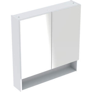 Geberit Selnova Square - Zrkadlová skrinka 850x588x175 mm, 2 dvierka, lesklá biela 501.264.00.1
