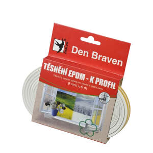 DEN BRAVEN Tesniaci profil EPDM P 9 mm x 5 mm x 6 m biely