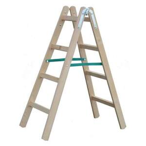 TOPTRADE Rebrík maliarsky drevený 2 x 4 priečky, 900440