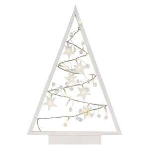 EMOS LED dekorácia – svietiaci stromček s ozdobami, 40 cm, 2xAA, vnútorný, teplá biela, časovač, 1550000107
