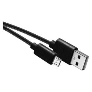 EMOS Nabíjací a dátový kábel USB-A 2.0 / micro USB-B 2.0, 2 m, čierny, 2335076021