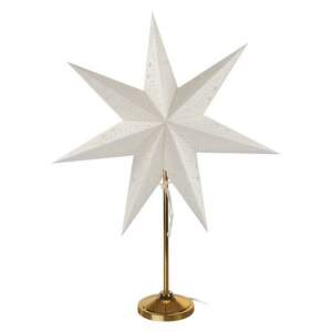 EMOS LED hviezda papierová so zlatým stojančekom, 45 cm, vnútorná, 1550005014