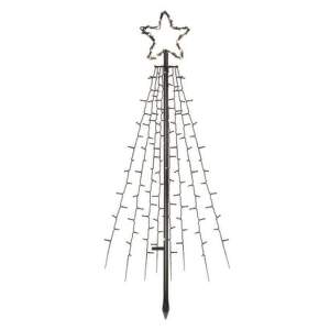 EMOS LED vianočný strom kovový, 180 cm, vonkajší aj vnútorný, studená biela, časovač, 1550002003