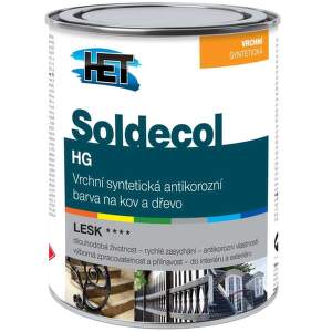 HET Syntetická antikorózna farba Soldecol HG 8190 Červený sýty 2,5 l