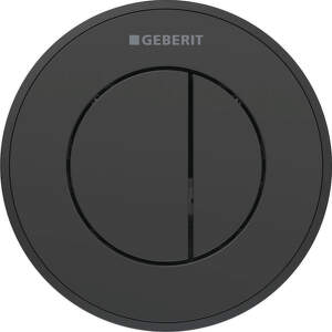 Geberit Splachovacie systémy - Oddialené ovládanie splachovania typ 10, 2-činné, pre nádržku pod omietku 8 cm, čierna 116.056.DW.1