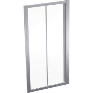 Geberit GEO - Sprchové dvere 100x190 cm, strieborná/číre sklo 560.133.00.2