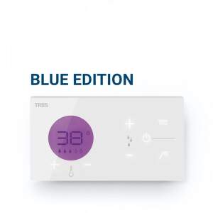 Tres Exclusive - Podomietkový  termostatický elektronický dvojcestný  regulátor Shower Technology Blue Edition 49286299
