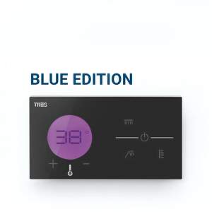 Tres Exclusive - Podomietkový  termostatický elektronický dvojcestný  regulátor Shower Technology Blue Edition 49288398