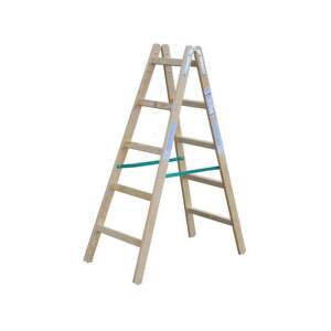 TOPTRADE Rebrík maliarsky drevený 2 x 5 priečky, 900441
