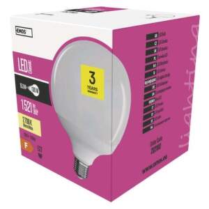 EMOS LED žiarovka Classic Globe / E27 / 15,3 W (100 W) / 1 521 lm / teplá biela, 1525733210