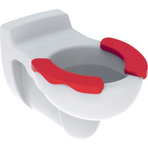 Geberit Kind - Závesné detské WC, 330x535 mm, biela / karmínová plocha 201710000
