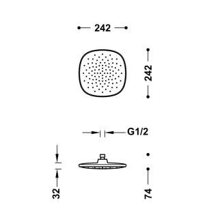 Tres - Sprchové kropítko so systémom proti usadeninám vod. kameňa 29943801