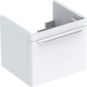 Geberit myDay - Umývadlová skrinka, 495x410x430 mm, 1 zásuvka s LED osvetlením, lesklá biela Y824060000
