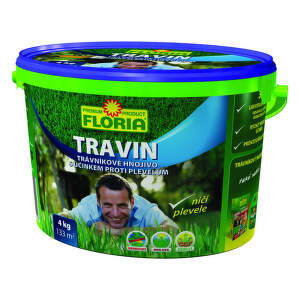 AGRO FLORIA TRAVIN Trávnikové hnojivo s účinkom proti burinám 4 kg