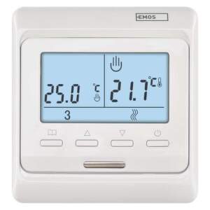 EMOS Izbový termostat pre podlahové kúrenie, drôtový, P5601UF, 2101210000