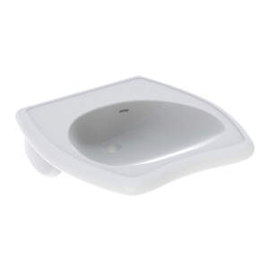 Geberit Vitalis - Zdravotné bezotvorové umývadlo s prepadom, 550x550 mm, biela 221556000