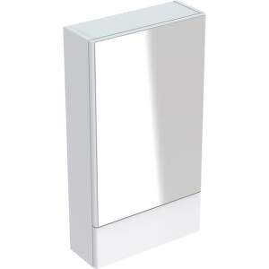 Geberit Selnova Square - Zrkadlová skrinka 850x470x176 mm, 2 dvierka, lesklá biela 500.156.01.1