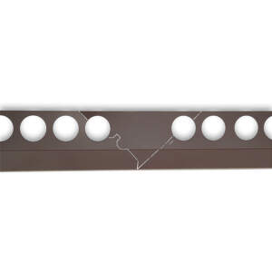 EXCEL MIX Balkónový profil rohový, šedý, 1x1 m