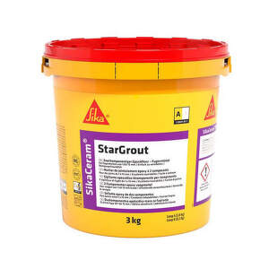 Flexibilná epoxy škárovacia hmota na obklady SikaCeram StarGrout, Ash, 3 kg